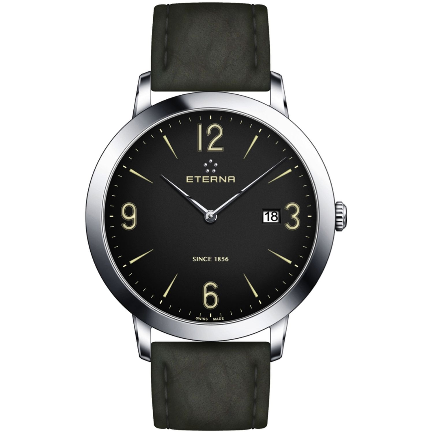 Eterna 2730.41.48.1397 Men&#039;s Swiss Quartz Stainless Steel Watch