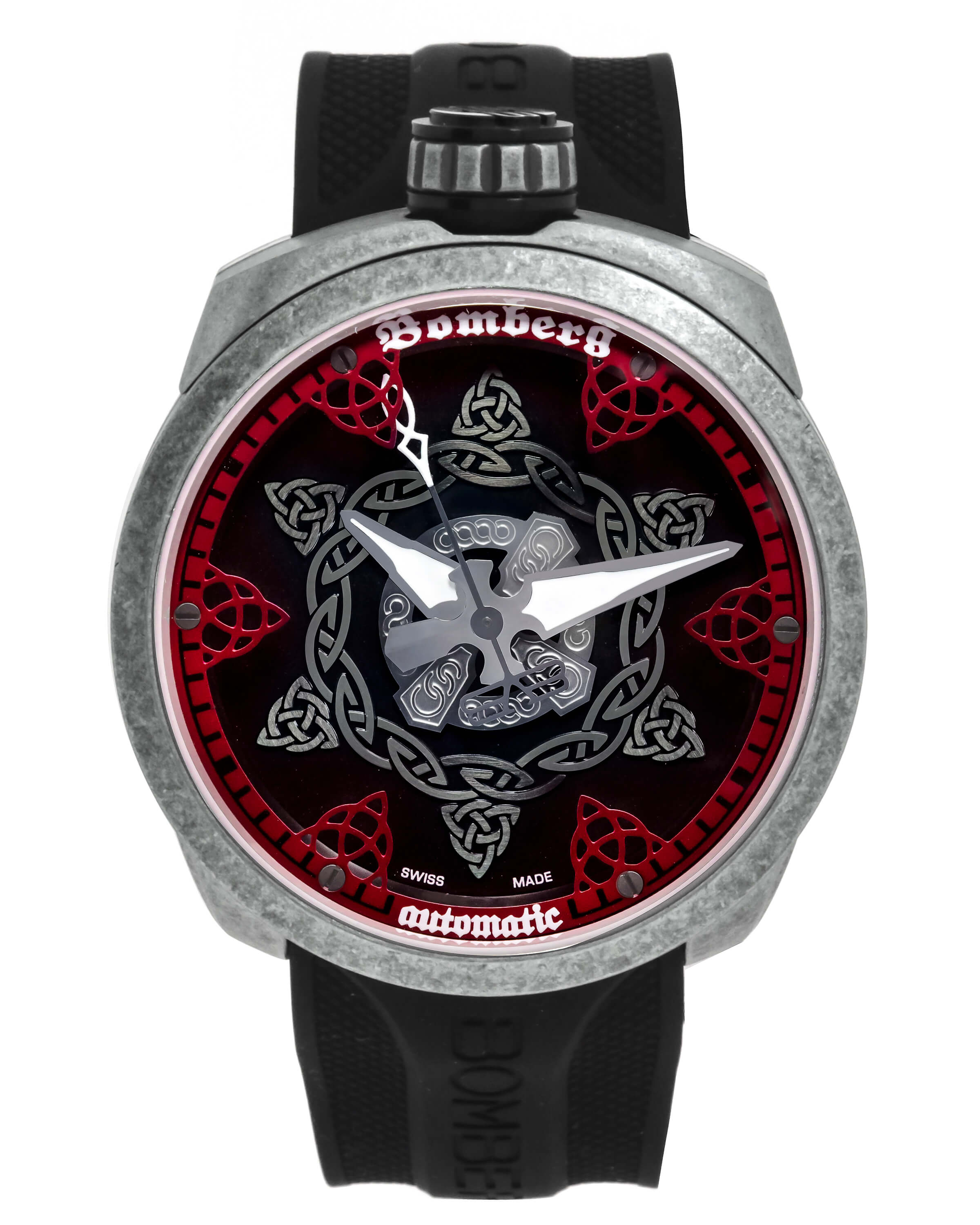 Bomberg BS45AOSP.057-3.3 Men&#039;s Bolt-68 45mm Swiss Automatic Red Dial Watch