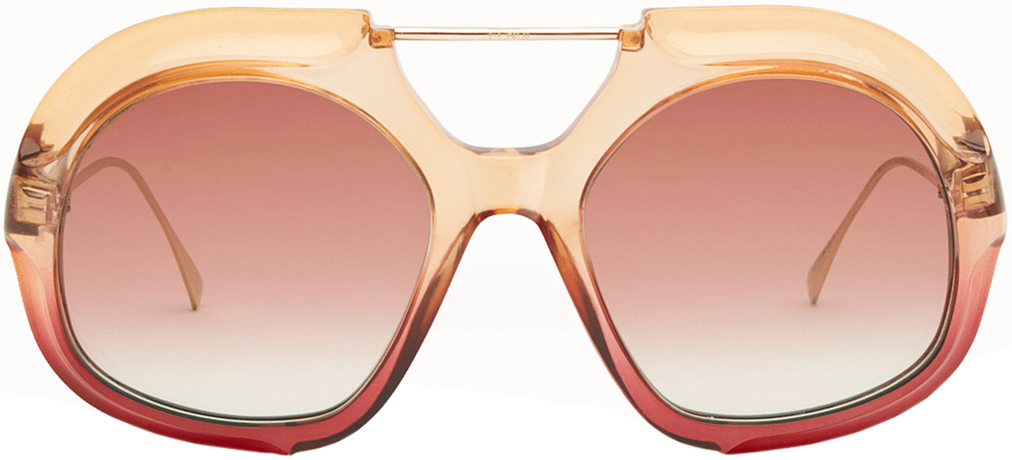 Fendi FF 0316/S-0C48-55/21 Sunglasses Tropical Shine Pink/Red/Brown 55mm