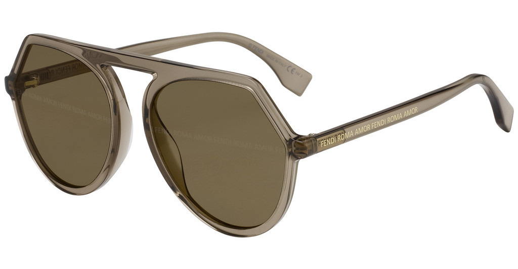 Fendi Women&#039;s FF-0375-G-S-009Q Fashion Brown 52mm Sunglasses
