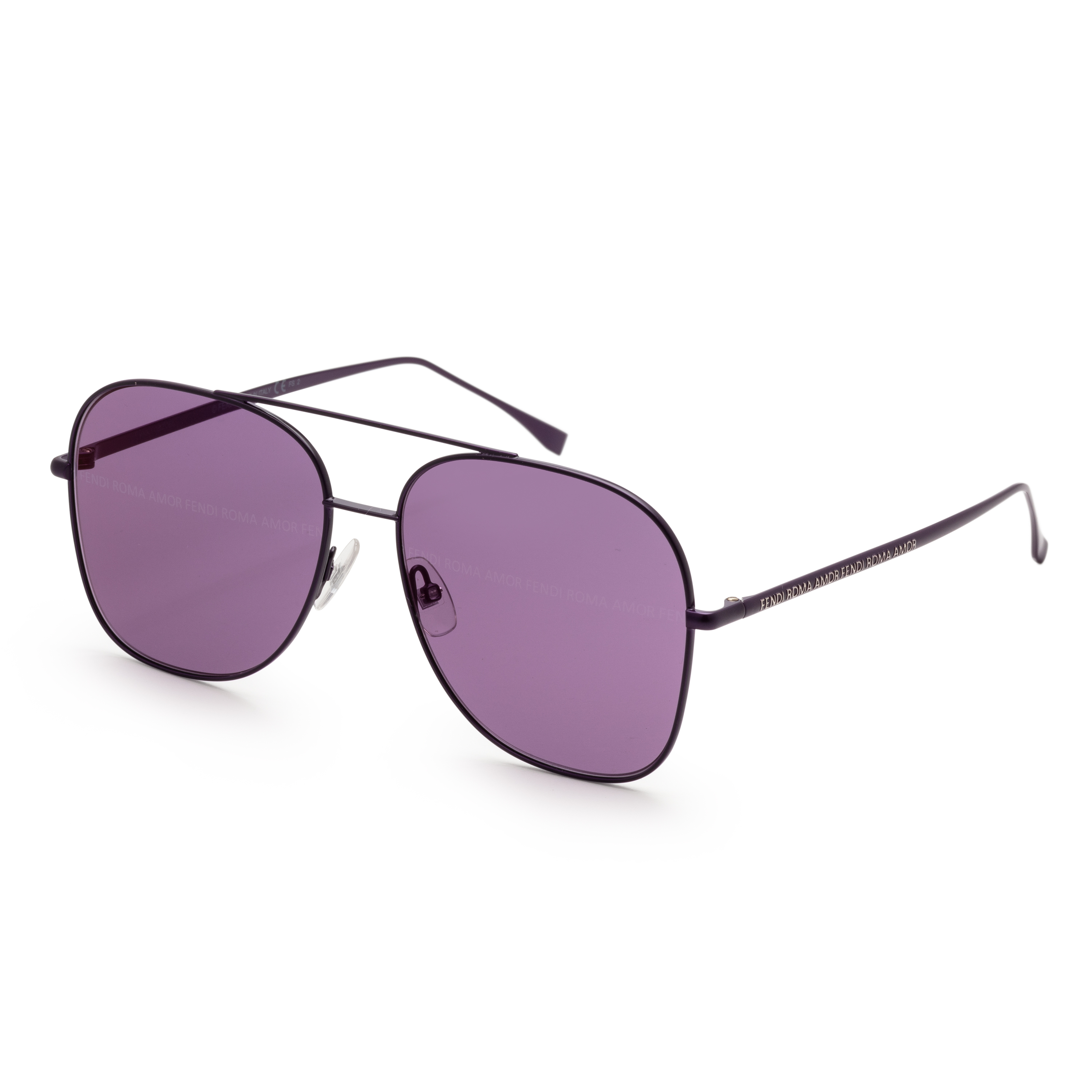 Fendi Women&#039;s FF-0378-G-S-0AZV Fashion Palladium Violet 57mm Sunglasses