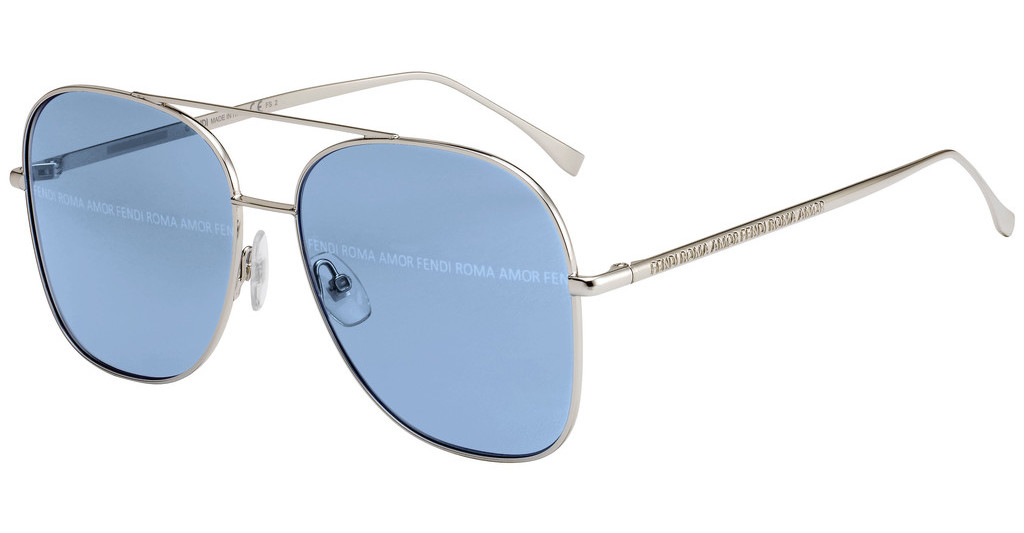 Fendi Women&#039;s FF-0378-G-S-0KUF Fashion Palladium Azure 57mm Sunglasses