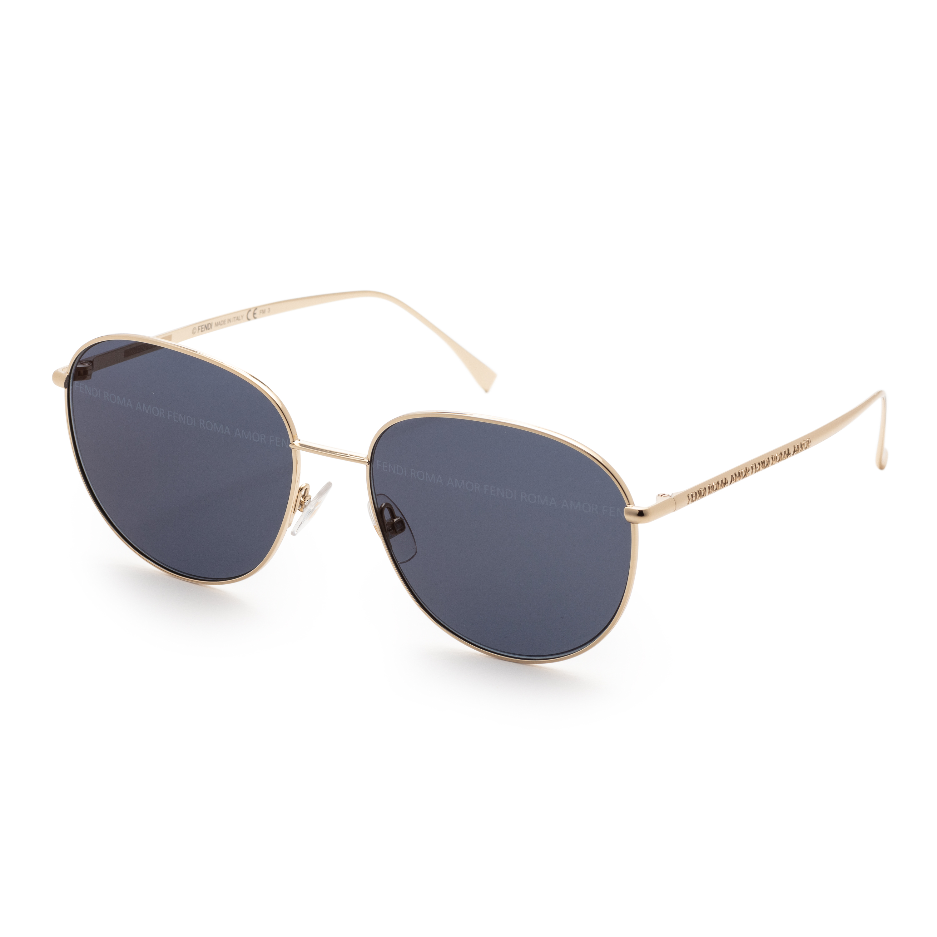 Fendi Women&#039;s FF-0379-G-S-0LKS Fashion Gold 56mm Sunglasses