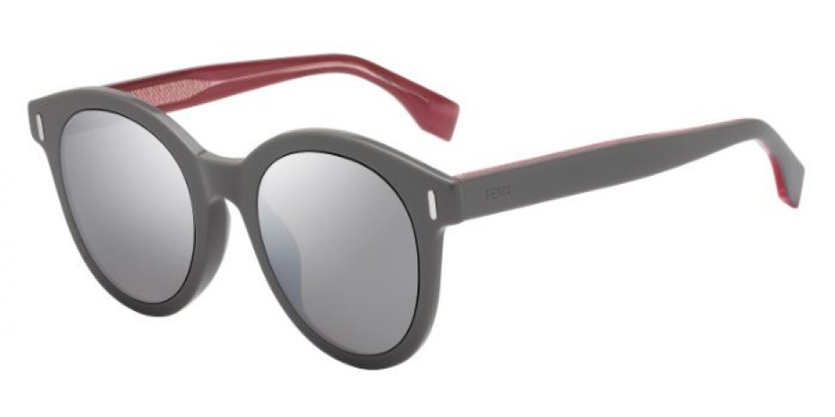 Fendi FF M0052/F/S-KB7-51T4 Sunglasses Grey Frame Silver Lens 51mm