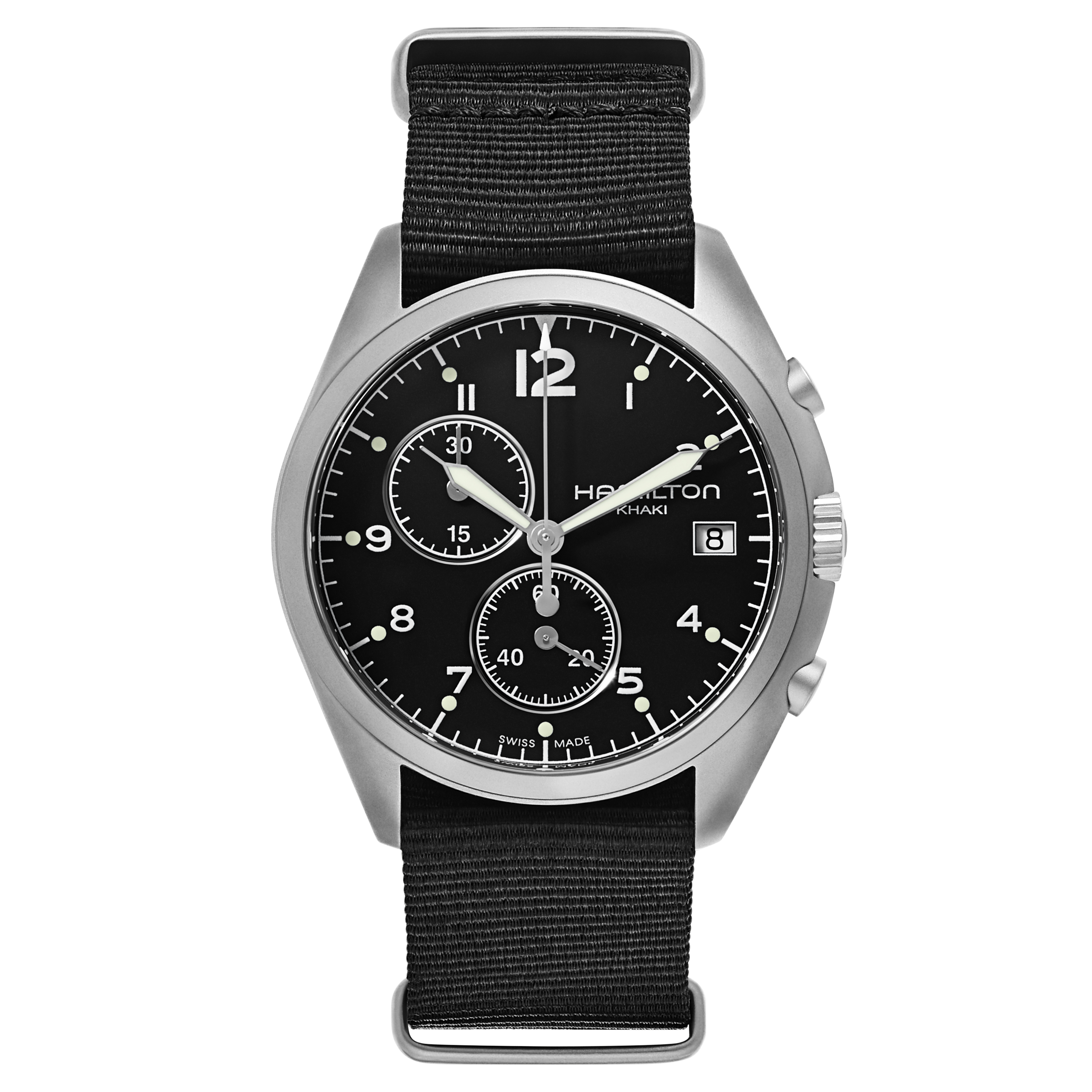 Hamilton Khaki Aviation Pilot Pioneer Chrono Quartz Men's Quartz Watch ...