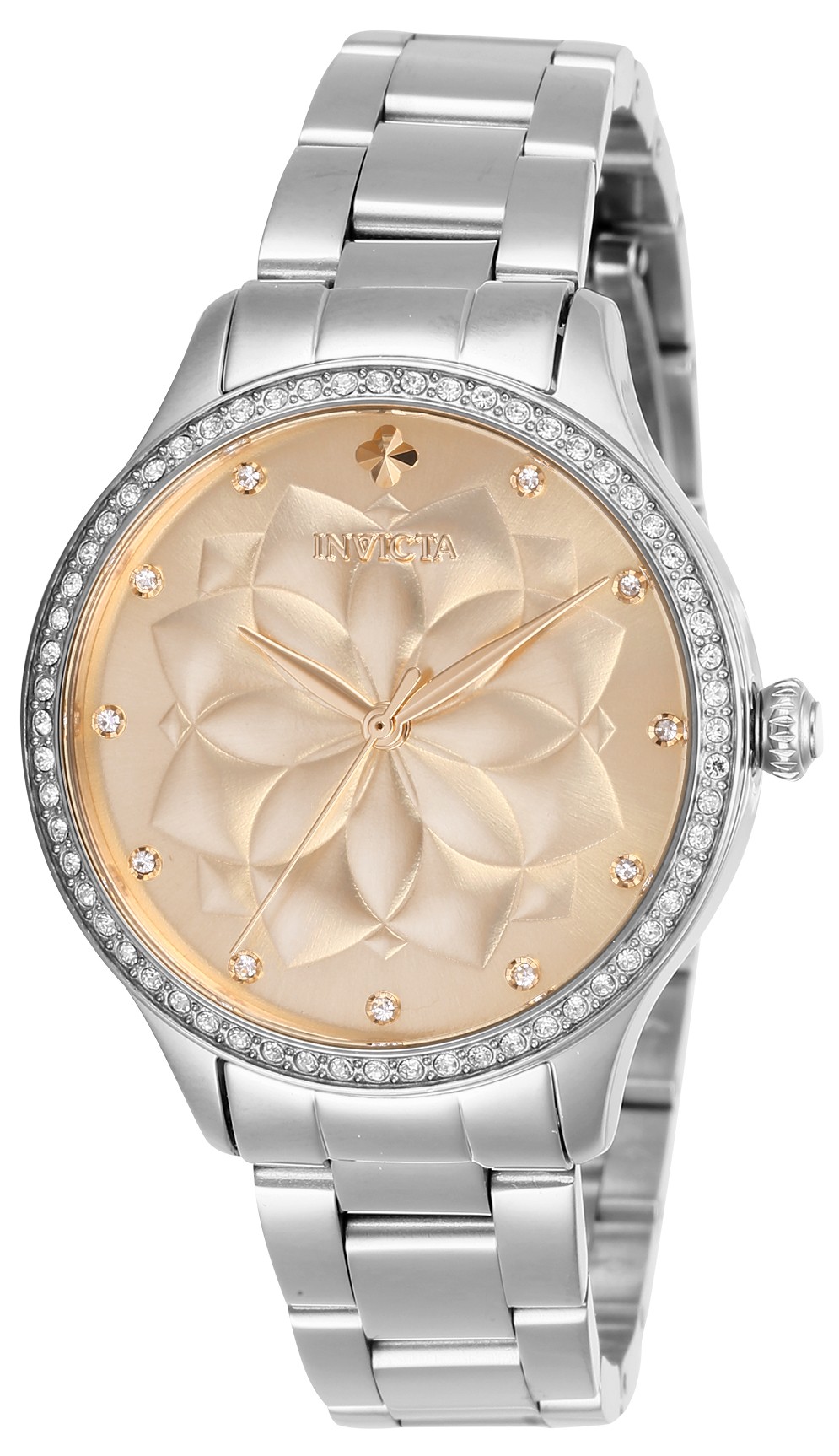 Invicta Women&#039;s Wildflower 28053 35mm Rose Gold Dial Stainless Steel Watch