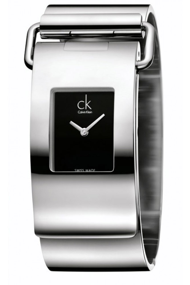 Calvin Klein Women&#039;s Pump K3K2M111 18mm Black Dial Stainless Steel Bangle Watch