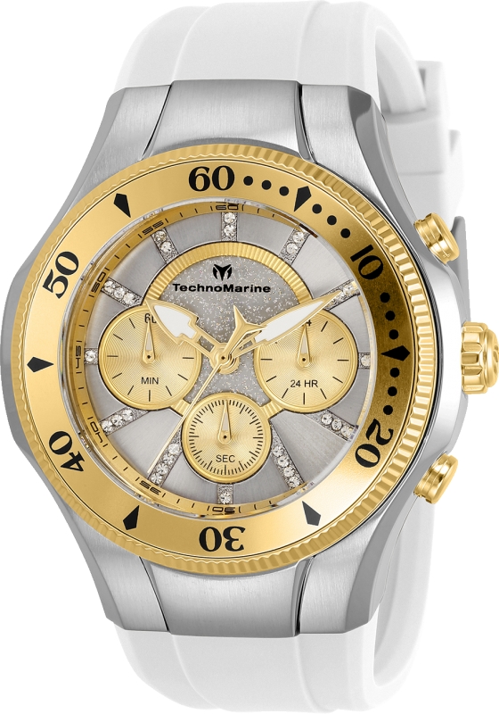 Technomarine TM-118144 Cruise Men&#039;s 45mm Stainless Steel Silver Gold Dial Watch
